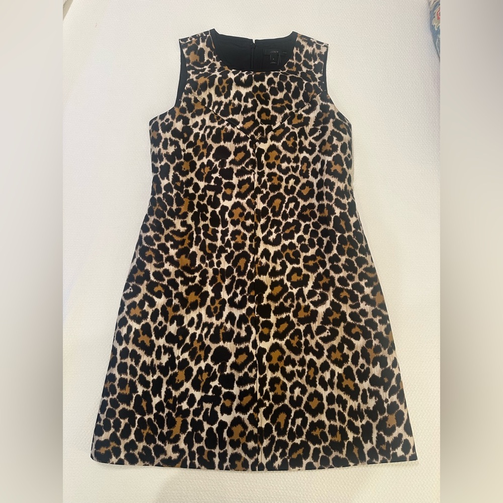 J. Crew Leopard Print Mini Dress - Picture 3 of 9